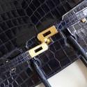 BIRKIN 25 BLUE NUIT SHINY NILOTICUS GHW