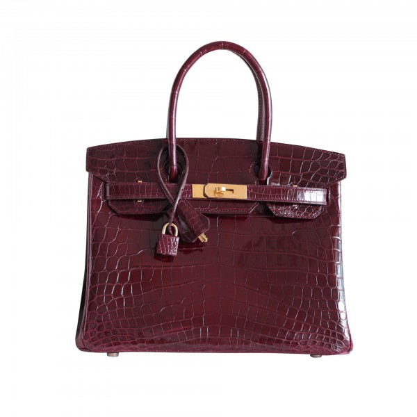 BIRKIN 25 BORDEAUX SHINY NILOTICUS GHW