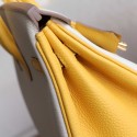BIRKIN 25 CRAIE AND AMBRE TOGO LEATHER GHW