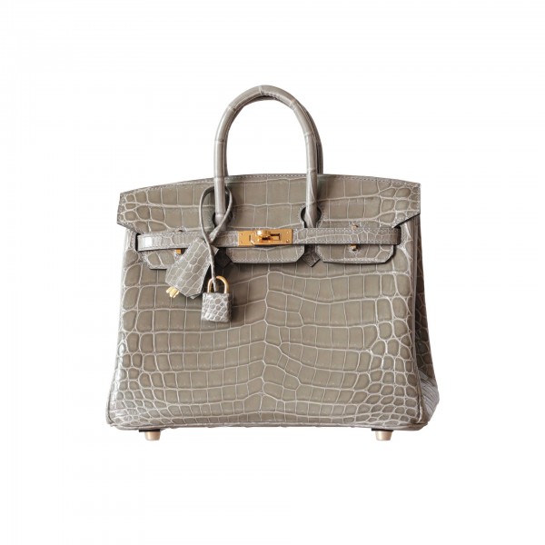 BIRKIN 25 GRIS TOURTERELLE NILOTICUS GHW