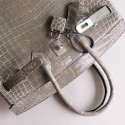 BIRKIN 25 GRIS TOURTERELLE SHINY POROSUS PHW