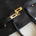 BIRKIN 25 NOIR LIZARD GHW