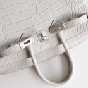 BIRKIN 25 PEARL GREY MATTE ALLIGATOR PHW