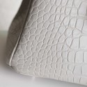 BIRKIN 25 PEARL GREY MATTE ALLIGATOR PHW