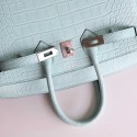 BIRKIN 25 VERT D'EAU MATTE ALLIGATOR PHW