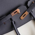 BIRKIN 30 BLUE NUIT TOGO LEATHER ROSE GOLD HARDWARE