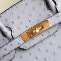 BIRKIN 30 GRIS AGATE OSTRICH LEATHER GHW