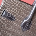BIRKIN 30 GRIS TOURTERELLE AND GRAPHITE SHINY POROSUS PHW