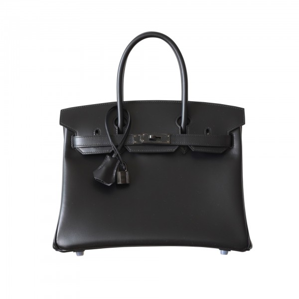 BIRKIN 30 NOIR BOX LEATHER BLACK HARDWARE