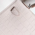 MINIKELLY BETON MATTE ALLIGATOR SILVER HARDWARE