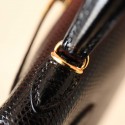 MINIKELLY BLACK LIZARD GOLD HARDWARE