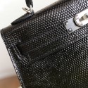 MINIKELLY BLACK LIZARD SILVER HARDWARE