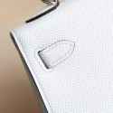 MINIKELLY BLUE BRUME EPSOM SILVER HARDWARE