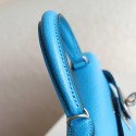 MINIKELLY BLUE FRIDA CHEVRE SILVER HARDWARE