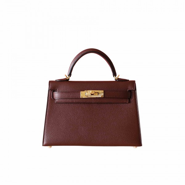 MINIKELLY BORDEAUX EPSOM GOLD HARDWARE