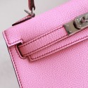 MINIKELLY BUBBLEGUM EPSOM SILVER HARDWARE